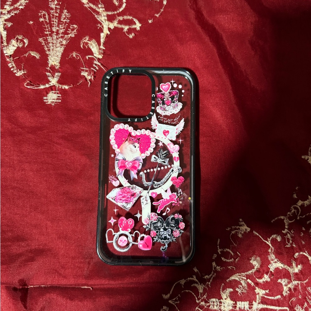 Casetify Princess Pink Cat Heart iPhone 16 pro max MagSafe Case